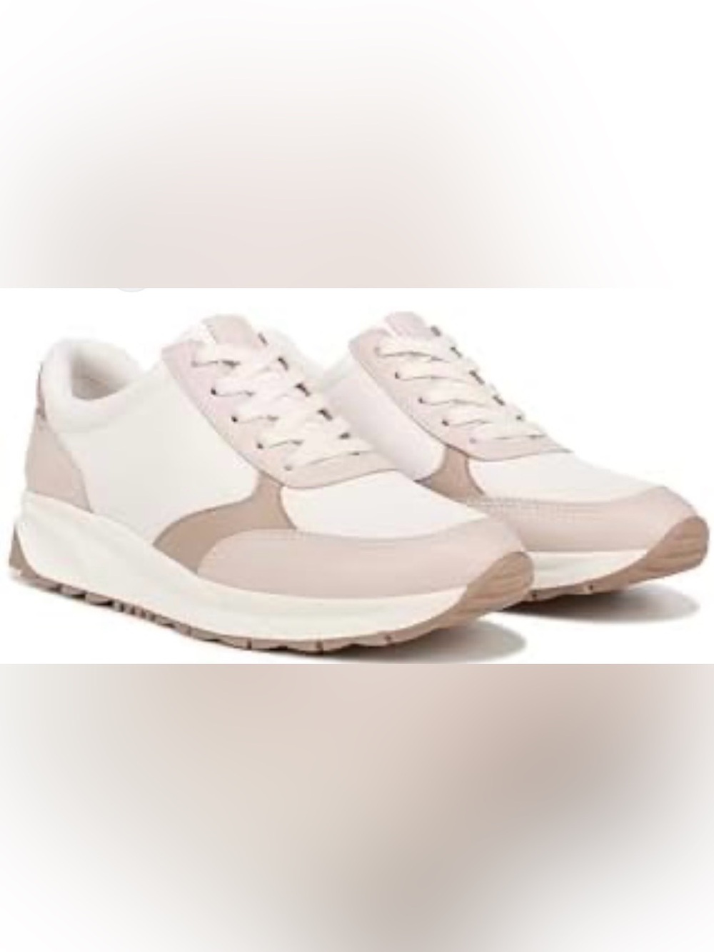 NWOB Naturalizer Women's Lace-Up Sneakers in Brown, Blush, & White Size 8.5 Wide